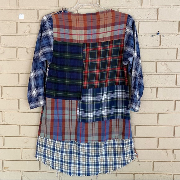 Rag Union Patchwork Tunic Dress Boho Lagenlook Made In UK Size Medium M - Picture 2 of 6